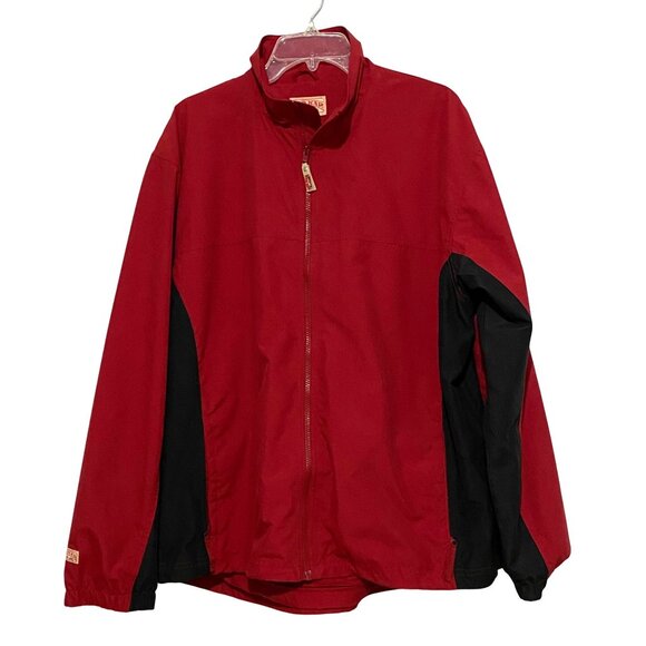 Red Kap Mens Full Zip Windbreaker Jacket XL Red Outdoors Gorpcore Travel Casual - Picture 1 of 7